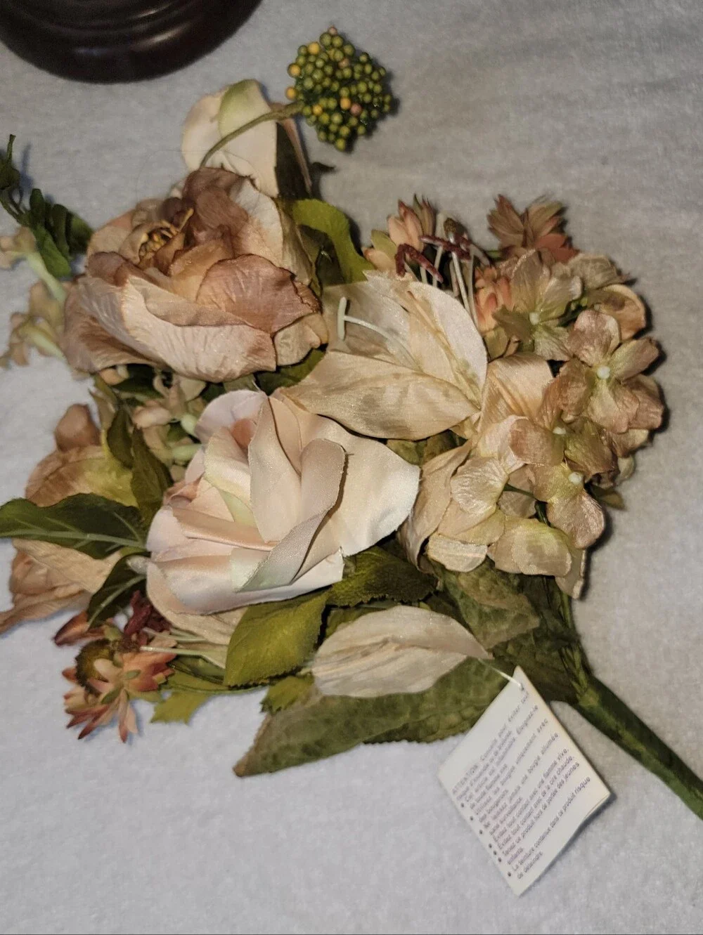 Silk Floral Bouquet in Blush and Cream - Home Accents